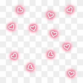 #pink #hearts #hearteu #pink #glow #neon #light #pretty - Neon Pink Heart Png, Transparent Png - glowing light png