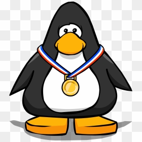 Club Penguin With Bow Tie, HD Png Download - gold medal png