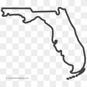Free Florida Outline With Home On Border, Cricut Or - Florida Outline, HD Png Download - florida outline png