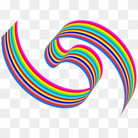 Line,circle,awareness Ribbon - Transparent Background Rainbow Ribbon Clipart Transparent, HD Png Download - awareness ribbon png