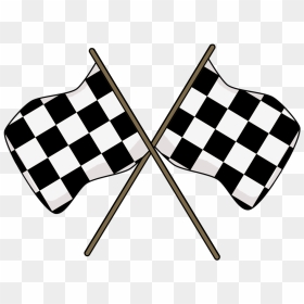 Finish Line Clipart - Black And White Checkered Flag, HD Png Download - race flag png