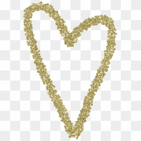 Gold Glitter Heart - Gold Glitter Heart Png, Transparent Png - glitter border png