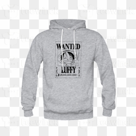 Sweat À Capuche Luffy Wanted Poster, Sweat À Capuche - Space Jam Hoodie Grey, HD Png Download - anime sweat drop png