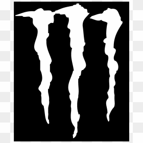 Monster Energy Beverage Co Logo Black And White - White Monster Energy Logo Png, Transparent Png - monster energy logo png