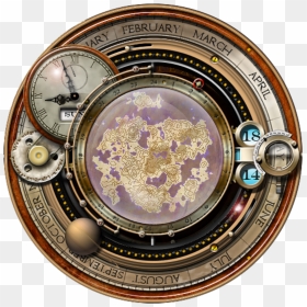 #clock #steampunk #gears #map - Yahoo! Widgets, HD Png Download - steampunk gears png