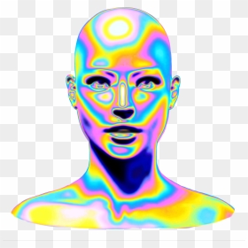 Hologram Face Png, Transparent Png - vaporwave statue png