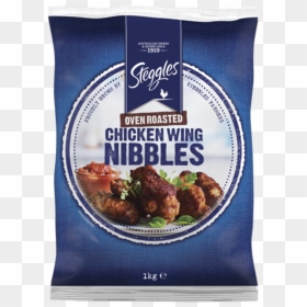 Steggles Chicken Wing Nibbles Oven Roasted 1kg - Steggles Sweet Chilli Chicken Tenders, HD Png Download - chicken wing png