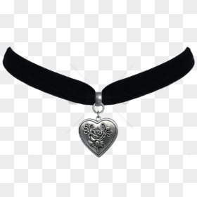 Free Png Heart Rose Locket Choker Necklace Png Image - Choker Necklace Png, Transparent Png - choker png