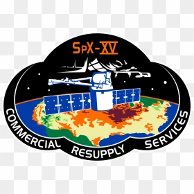 Spacex Crs-15 Patch - Spacex Crs 15 Logo, HD Png Download - spacex logo png