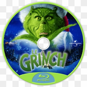 How The Grinch Stole Christmas Bluray Disc Image - Grinch Stole Christmas, HD Png Download - the grinch png