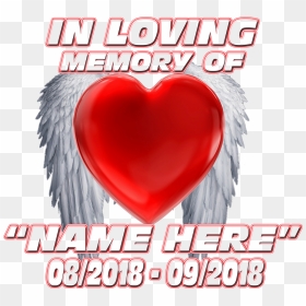 Transparent Heart With Wings Png - Love, Png Download - in loving memory png