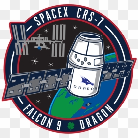 Dragon Crew Patch Spacex, HD Png Download - spacex logo png