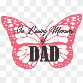 In Loving Memory Of Dad - Butterflies Black And White, HD Png Download - in loving memory png