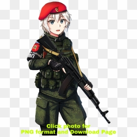 Russian Army Anime Girl, HD Png Download - anime sweat drop png
