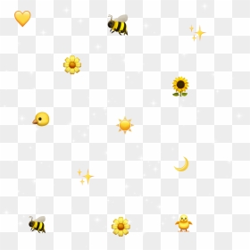 Yellow Feed ✨ Yellow Stickers Transparent Aesthetic - Yellow Bee Cartoon Aesthetic, HD Png Download - cut png