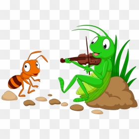 La Hormiga Y El Grillo - Ant And The Grasshopper Png, Transparent Png - grasshopper png