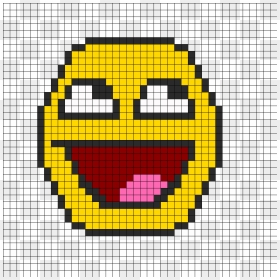 Transparent Awesome Face Png - Perler Beads Cool Emoji, Png Download - awesome face png