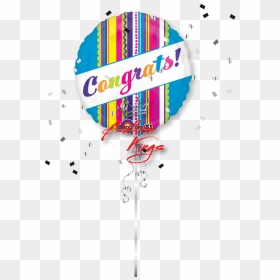 Congrats Multi Design Stripe Colourblast Foil Balloon - Graphic Design, HD Png Download - diagonal stripes png