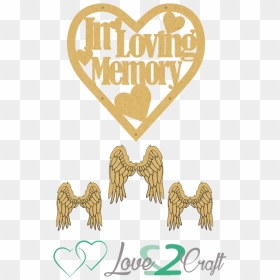 In Loving Memory Heart Shaped Dream Catcher With Wings - Heart, HD Png Download - in loving memory png