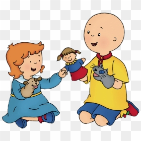 Caillou And Rosie Playing With Hand Puppets - Caillou's Family Favorites, HD Png Download - caillou png