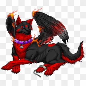 Demon Wolf With - Demon Wolf With Wings Clipart, HD Png Download - demon wings png