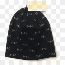 Michael Kors Mk Logo Black/gray Knit Beanie Men"s Hat - Beanie, HD Png Download - michael kors logo png