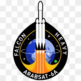Falcon Heavy Mission Patch, HD Png Download - spacex logo png