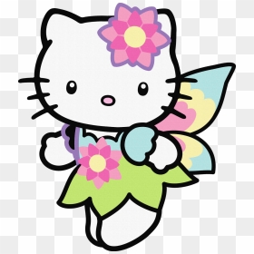 Colección De Gifs Imágenes Hello Kitty - Hello Kitty With Flowers, HD Png Download - kitty png