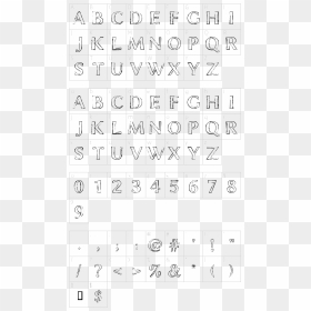 Character Map - Typeface, HD Png Download - chalk line png