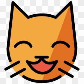 Grinning Cat With Smiling Eyes Emoji Clipart - Hacker Cat, HD Png Download - cat eyes png