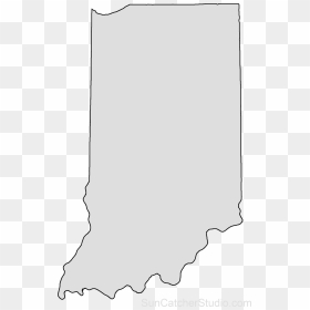 Indiana Map Outline Png Shape State Stencil Clip Art - Indiana Shape Outline, Transparent Png - florida outline png
