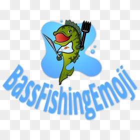 Bass Fishing Emoji - Cartoon, HD Png Download - bass fish png