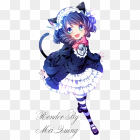 Render [32] Anime Girl By Meiquing - Cyan Show By Rock Fan Art, HD Png Download - neko png