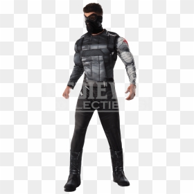 Adult Civil War Deluxe Winter Soldier Costume - Winter Soldier Costume Adults, HD Png Download - captain america civil war logo png