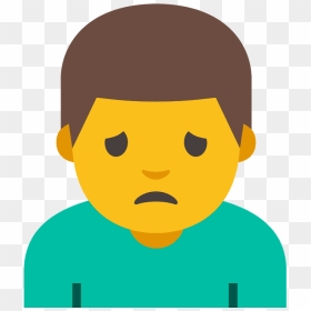 Man Frowning Emoji Clipart - Couple Emoji Png, Transparent Png - frown png