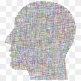 Man Head Silhouette Geometric Lines Prismatic - Portable Network Graphics, HD Png Download - geometric lines png