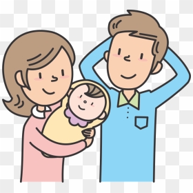 Baby Clipart Family With - Clip Art Family With Baby, HD Png Download - baby clipart png