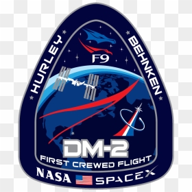 Crew Dragon In Orbit - Crew Dragon Demo 2 Patch, HD Png Download - spacex logo png