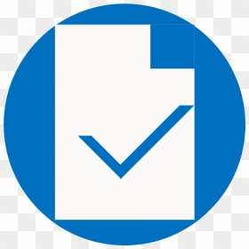 Vector Icon Of Blue Checkmark On White Document - Portable Network Graphics, HD Png Download - white checkmark png