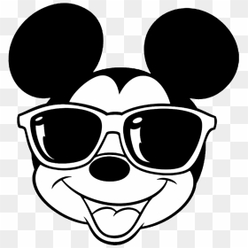 Mickey Mouse Face With Glasses , Png Download - Mickey Mouse Face Art, Transparent Png - mickey mouse face png