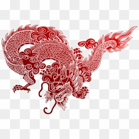 Vector About Red,festival,the Cut Style,12 Zodiac Animals,the - Vector Chinese Dragon Png, Transparent Png - cut png