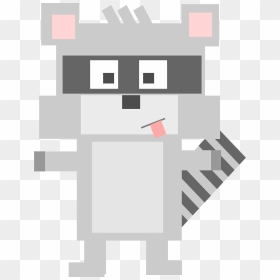Made With Only Squares, HD Png Download - racoon png