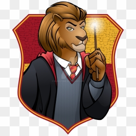 Gryffindor Hogwarts Teepublic - Gryfindor Liom Cartoon, HD Png Download - gryffindor png