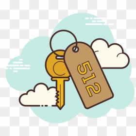 Hotel Room Key Icon - Cute Microsoft Word Icon, HD Png Download - key icon png