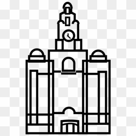 Liver Building Drawing, HD Png Download - building icon png