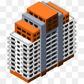 Isometric Building 2 Clip Arts - Isometric Building Vector Png, Transparent Png - building icon png