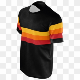 Retro 1979 Style Athletic T Shirt In Black With Red, - Active Shirt, HD Png Download - diagonal stripes png