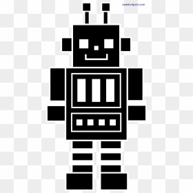 Facebook Clipart Black And White - Clipart Robot Silhouette, HD Png Download - facebook png white