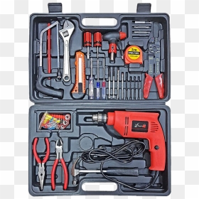 Drill Machine Png Download Image - Tool Box With Drill, Transparent Png - drill png
