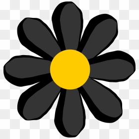 Black Flower Clip Arts - Black Flower Clipart, HD Png Download - flower icon png